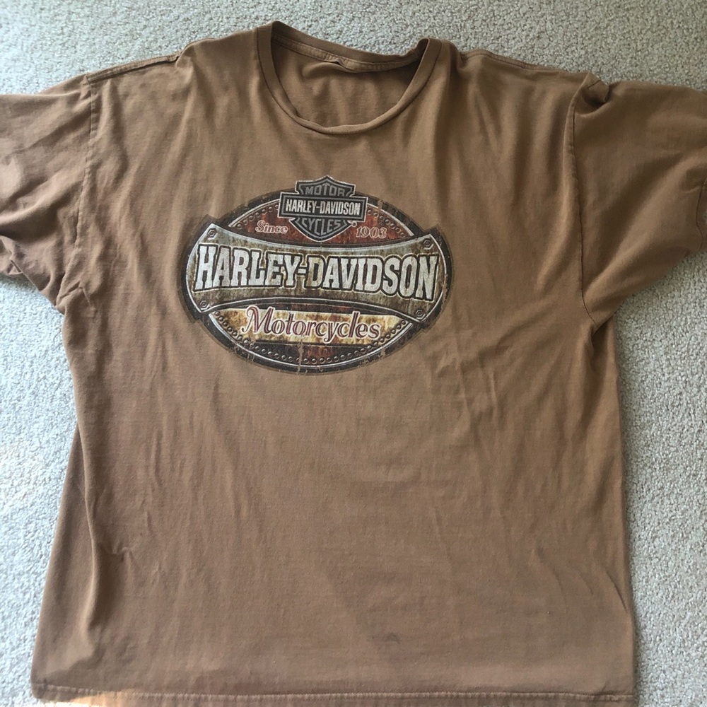 Men’s Brown Harley-Davidson t-shirt Tucson Arizona